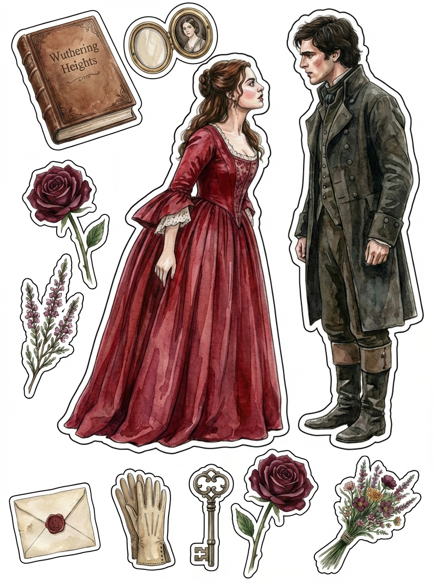 Wuthering Heights Valentines Day cutout sheet