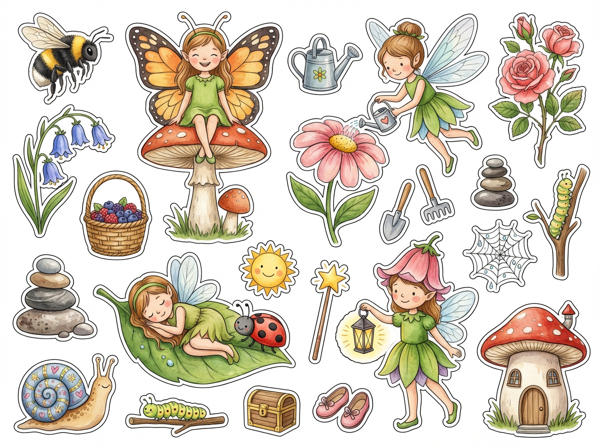 Garden Fairies cutout sheet