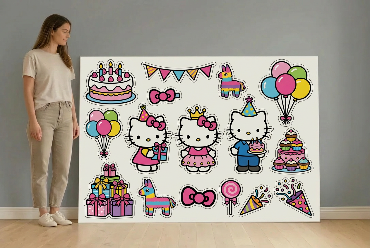 Hello Kitty Birthday Party - Size Guide