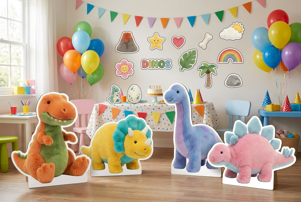 Fluffy Dinosaurs scene mockup 1