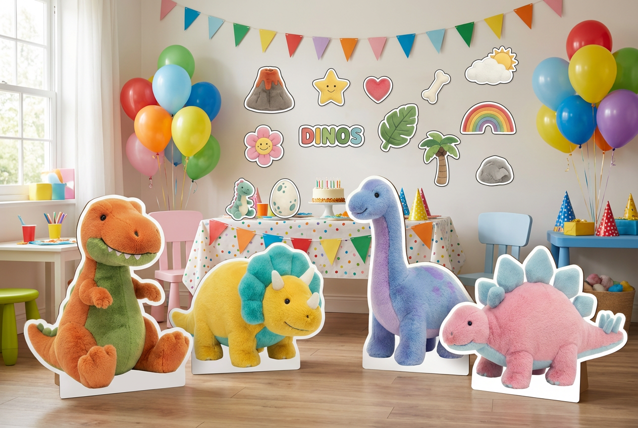 Fluffy Dinosaurs scene mockup 1