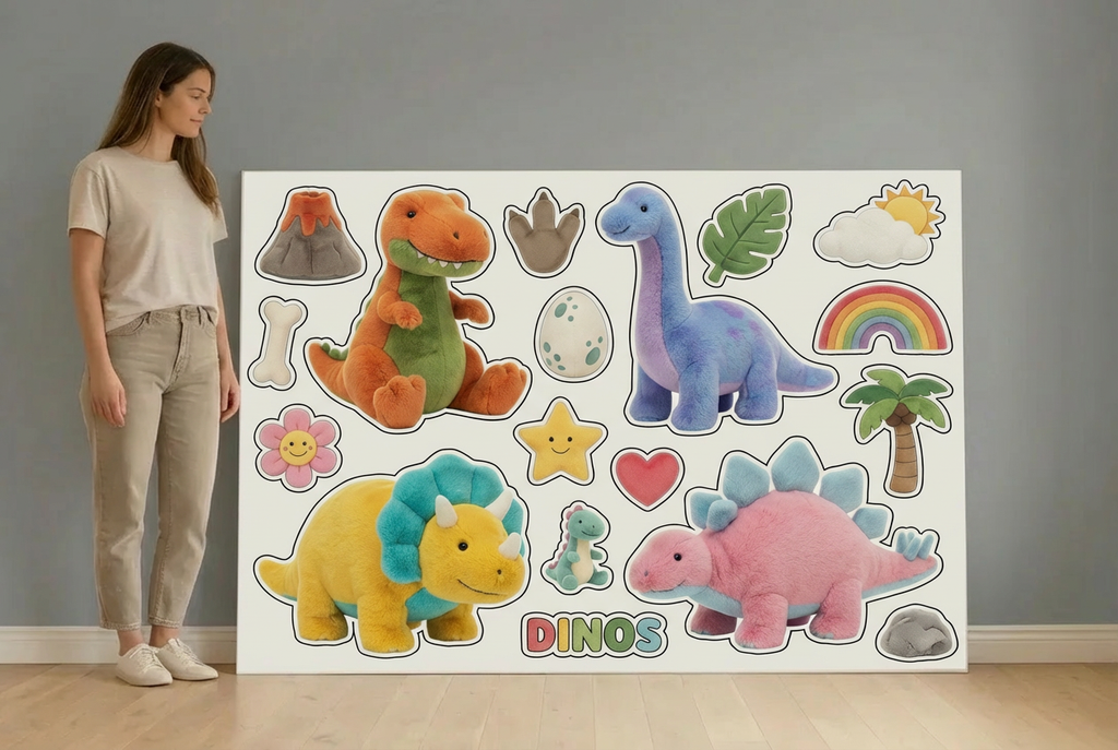 Fluffy Dinosaurs size guide