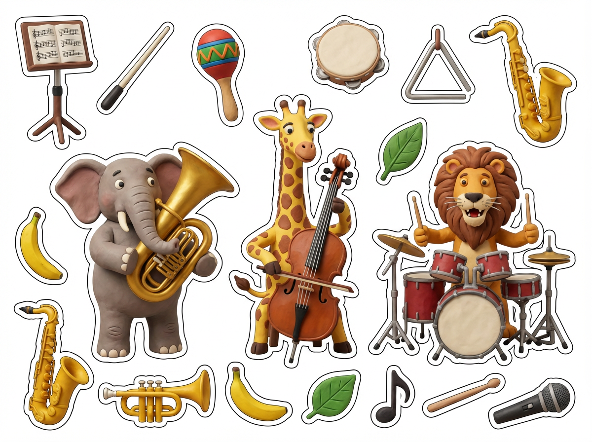Zoo Orchestra  cutout sheet