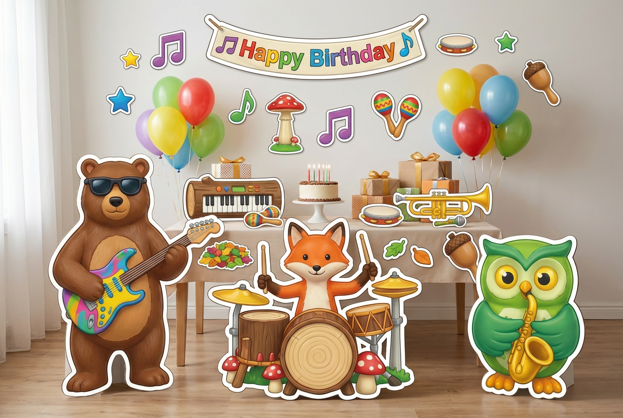 Forest Funky Band  scene mockup 2