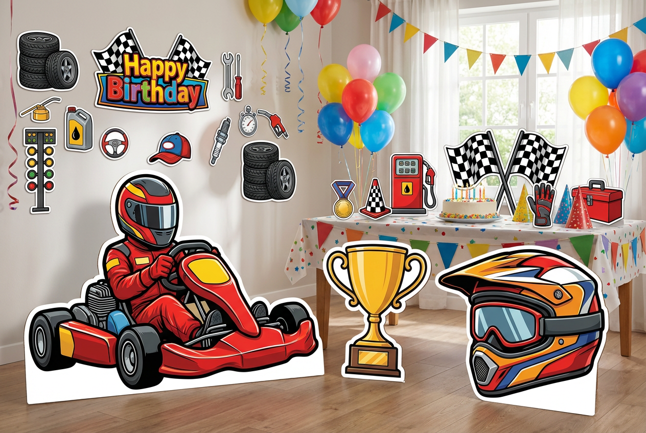 GoKart Birthday scene mockup 2