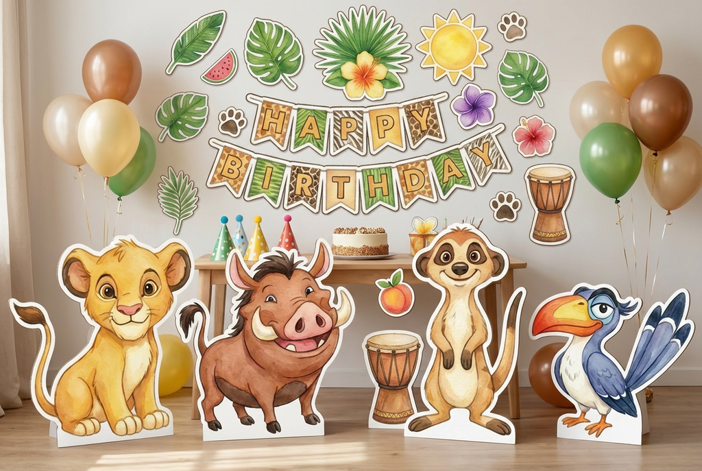 Lions & friends scene mockup 1