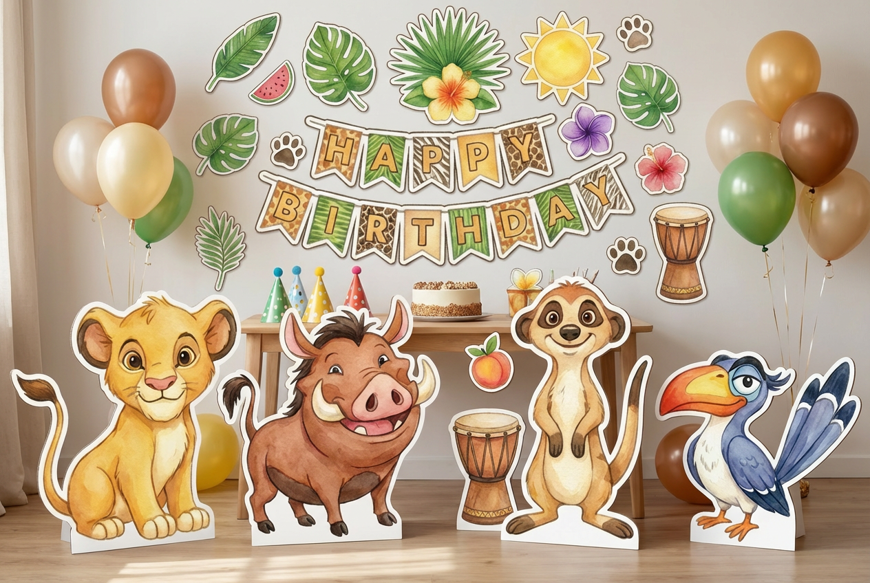 Lions & friends scene mockup 1