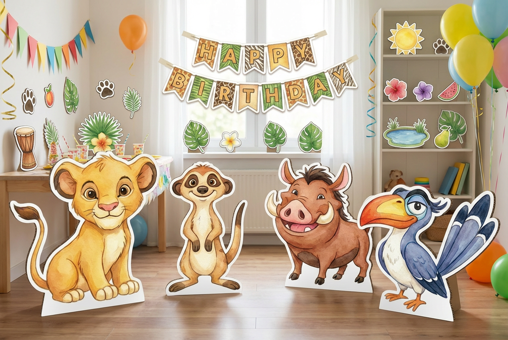 Lions & friends scene mockup 2