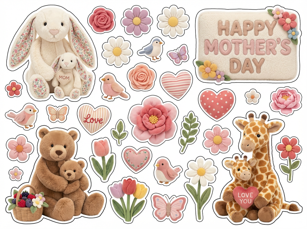 happy mothers day siign  cutout sheet